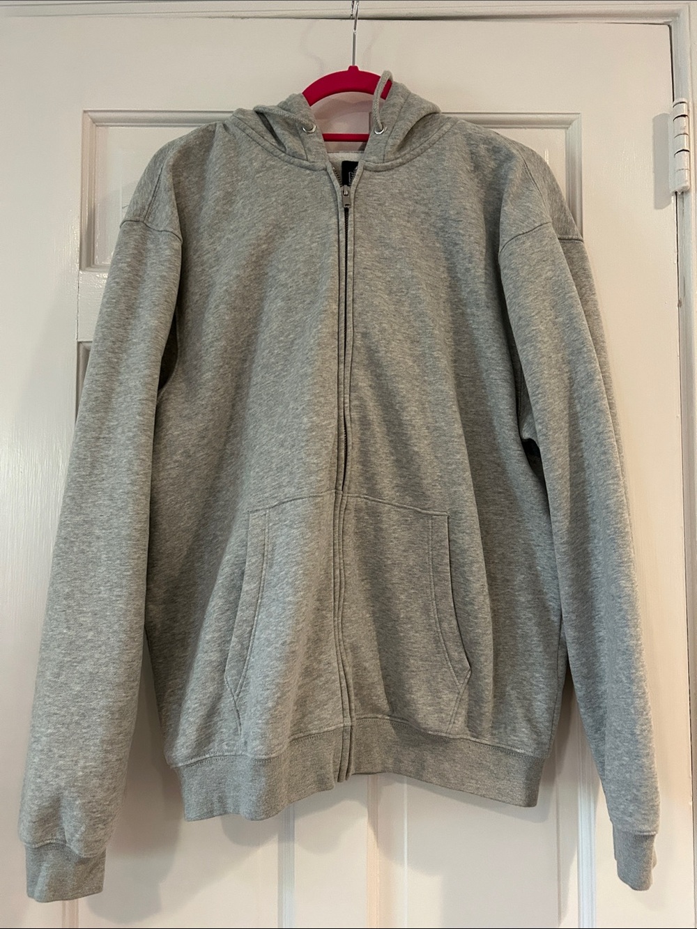 GAP Light Gray Full-Zip Hooded Jacket